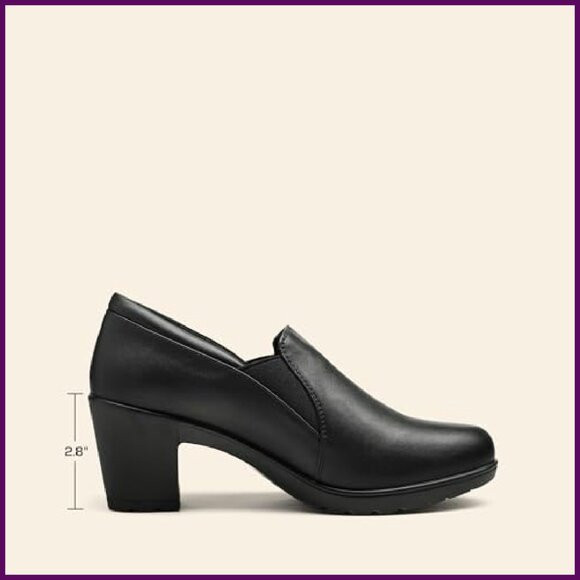 Low Chunky Block Heel Pumps Slip-On Loafers Dress Work Shoes - Picture 4 of 8